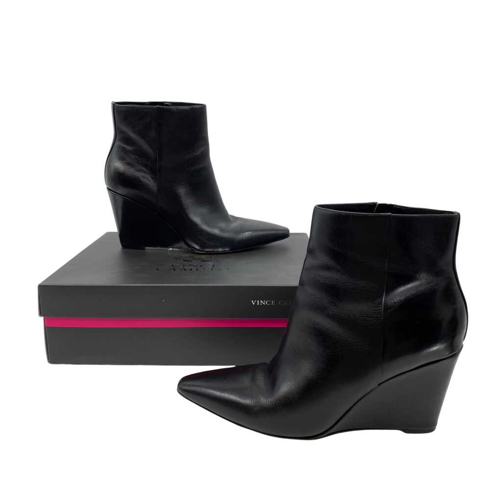 Vince Camuto Black Ankle Boots Teeray Wedge Bootie | Womens 9.5